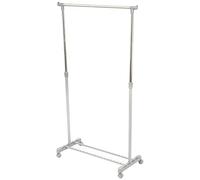 AAMEN Heavy Duty Clothes Rail with Wheels & Adjustable Clothes Rack, Clothing Rail For Bedroom, Adjustable Garment Rack, Clothes Rail Heavy Duty Indoor (Metal)