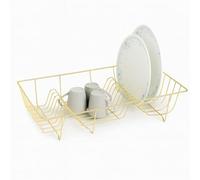 AAMEN Kitchen Dish Rack - Gold, Wire Dish Rack, Dish Drying Rack, Stainless Steel Dish Drying Rack for Kitchen Counter - L48.5 x W30 x H10cm (Approx.)
