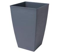 AAMEN Plastic Square Planters For Garden, Plastic Tall Planter Perfect for Indoor & Outdoor Plants, Sleek Garden Design, No Pre-Drilled Holes, Dark Grey (45x28x28cm)