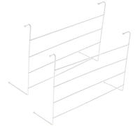 AAMEN White 4 Bar Radiator Airer, Clothes Drying Rack, Metal Towel Rail, 2M Drying Space, Clothes Dryer Anti-Scratching, Indoor Laundry Clothes Airer, Clothes Horse, (H17cm x W50cm x D14.5cm) (2)