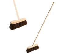 AAMEN Wide Bassine Wooden Yard Broom With Wooden Long Handled for Garden