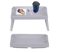 AAMEN Wooden Sofa Armchair with Foldable Arms, Snack Serving Tray (Ash Grey)