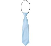 AAMERA Kids Elastic Neckties, Toddlers, Boys, Girls, Preschoolers, Weddings, Birthdays, Graduations, Communions (Light Blue)