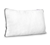 Aamira Luxury Shredded Memory Foam Bed Pillow 70x45cm, Orthopaedic Neck Back & Side Support, Bamboo Washable Cover in White | Size: 70x45 cm Aamira White 70x45 cm