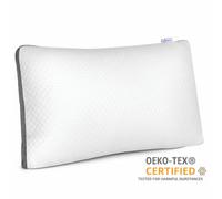 Aamira Luxury Shredded Memory Foam Bed Pillow 70X45Cm, Orthopaedic Neck Back & Side Support, Bamboo Washable Cover