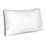 Aamira Luxury Shredded Memory Foam Bed Pillow 70x45cm, Orthopaedic Neck & Shoulder Support, Hypoallergenic, Adjustable Height, Removable Washable Bamboo Cover, for All Sleep Positions