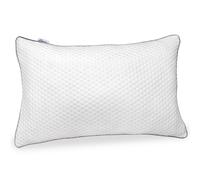 Aamira Premium Orthopaedic Shredded Memory Foam Bed Pillow 70x45cm, Neck Back & Side Support, Bamboo Washable Cover in White | Size: 70x45 cm Aamira White 70x45 cm