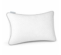 Aamira Shredded Cooling Memory Foam Bed Pillow 70x45cm, Orthopaedic Neck & Shoulder Support, Hypoallergenic, Adjustable Height, Removable Washable Bamboo Cover, Ideal for Stomach, Back & Side Sleepers