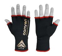 Aamron ® Boxing Fist Hand Inner Gloves Bandages Wraps MMA Muay Thai Punch GIWA2B (Black/Red, Small)