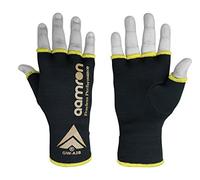 Aamron ® Boxing Fist Hand Inner Gloves Bandages Wraps MMA Muay Thai Punch GIWA2B (Black/Yellow, Medium)