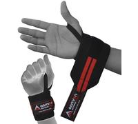 Aamron Power Wrist Wraps heavy weight lifting, body building, Fitness strength gym training WOD Workout, dead lifts, Gymnastics and squats (Red)