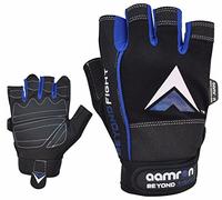 Aamron ® Weight Lifting Gloves Body Building Gym Wear Cycling Training Mens M1A (Blue, Large)