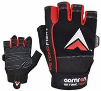 Aamron ® Weight Lifting Gloves Body Building Gym Wear Cycling Training Mens M1A (Red, X-Large)