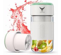 AAMSRAK® Portable Blender for Shakes and Smoothies 380ML, Rechargeable Personal Fruity Bullet Mini Blender Bottle, Smoothie Maker with USB Wireless Charger, Perfect for Travel, Gym, Office