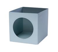 Aanabia Indoor Pet House, Foldable Cave with Cushion, Grey-Blue Bed 33x38x33 cm, Durable Basket Hideaway, Fits KALLAX Shelving Unit