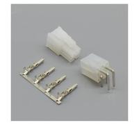 AANAN 10-50 Set 4.2mm Pitch Connector 4Pin Male Female Computer Graphics Card ATX 5557 5559 Transparent Black Plug Socket With Pins(Male female 90set,10Sets)