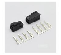 AANAN 10-50 Set 4.2mm Pitch Connector 4Pin Male Female Computer Graphics Card ATX 5557 5559 Transparent Black Plug Socket With Pins(Male Female Black,10Sets)