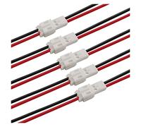 AANAN 50/100Pairs 20cm 2 Pin Micro Jst PH 2.0 2.0mm Pitch Male Female Connector Jst PH 2P Terminal With 20cm 26Awg Wires Cables(100Pair)