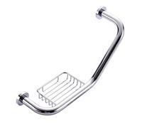 AANAN Handrails Grab Bar Grab Rails Brass Polished Finished Wall Mounted Disabled Elderly Handrails for Toilet Shower Bathroom with Soap Basket