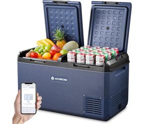 AAOBOSI 75L Car Fridge, IPX4 Waterproof Dual Zone Camping Fridge Freezer with APP Control, 12V/240V, -20°C to 20°C - Ideal for Campervan, Truck, Boat, Motorhome, Travel & Picnic
