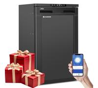 AAOBOSI Campervan Fridge 83L with APP,12V Fridge for Campervan, Motorhome | Compressor Fridge, APP Control, Dual Zone, 12V 24V, for Car Lorry Campervan Boat