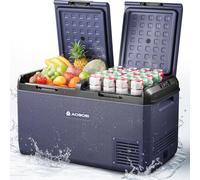 AAOBOSI Camping Fridge 75L IPX4 Waterproof,-20°C to 20°C,12V 230V,Dual Zone