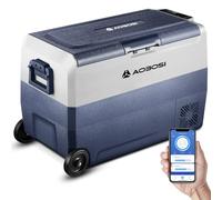 AAOBOSI Camping Fridge Freezer 50L with APP,-20°C to 20°C,Dual Zone,for Car