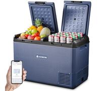 AAOBOSI Fridge Freezer 95L, IPX4 Waterproof Dual Zone Camping Fridge Freezer with APP Control, 12V/240V, -20°C to 20°C - Ideal for Campervan, Truck, Boat, Motorhome, Travel & Picnic