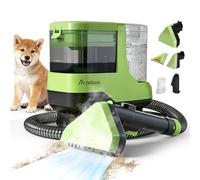 AAOBOSI Portable Carpet Cleaner Machine, 17Kpa Upholstery Steam Cleaner with Voice prompt Function, Self-cleaning, 4 Tools for Pets, Car, Couch and Stairs- C688, Green