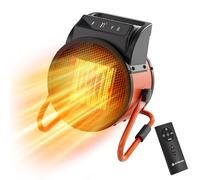 AAOBOSI Portable Electric Heater with Remote Control, 2000W Space Heater for Home, 3 Modes & 24H Timer, 90° Tilt Fan Heater, Digital Thermostat, PTC Overheat Protection for Garage, Greenhouse, Tent