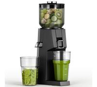 AAOBOSI Slow Juicer 200W, Automatic Cold Press Juicer Machines with 132mm Large Feed Chute (No Pre-Cutting), Fruit and Vegetable Juicer with 700ml BPA-Free Container for Fruit & Vegetables (Black)