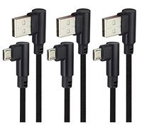 AAOTAAOTOKK 6Ft Right Angle 90 Degree USB 2.0 A Male to Micro Male High-Speed fast Charging cable,Suitable for Samsung Galaxy Galaxy S7 Edge/S7/S6,LG,Power Bank smart Phones,etc(Black/3Pack)