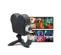 AAOTE Christmas & Halloween Projector - 12 Movies, Disco Light, Mini Window Home Theater, Indoor/Outdoor Wonderland Projector for Holidays