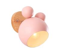AAOTE Easy Wall Lamp Kids Bedside Lamp, Bedroom Nursery Wall Lamp Interior Wall Lamps Iron Wood Wall Lights Adjustable Kitchen Wall Light