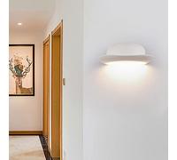 AAOTE Industrial Wall Light Modern Bowler Hat Style, Aluminum Wall Lamp Indoor Outdoor Lighting, 2 Pack LED Wall Wash Lights for Bedroom Corridor Shops Patio, Warm White 3000K, Waterproof,Black