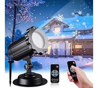 AAOTE Snowflake Christmas Projector Lights - Outdoor Waterproof Snowfall LED Halloween Xmas New Year Holiday Party Decoration Projection Lights with Wireless Remote