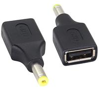 AAOTOKK (2-Pack 5Volt USB to DC 4.8x1.7mm DC Power Plug Extender USB 2.0 A Female to DC 4.8x1.7mm Male DC 5V Barrel Power Plug Charger Cord Adapter for 5 V DC or USB Charging Device(F/4.8×1.7MM)