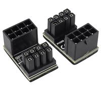 AAOTOKK 2Pack 180 Degree ATX 8 Pin Graphics Card Power Supply Adapter U Type 180 Degree Angled 8Pin Female to 8pin Male Power Connector for Desktops Graphics Card(Up/8 Pin)
