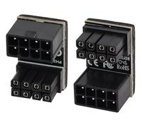 AAOTOKK 2Pack 180 Degree ATX 8Pin Female to Male Connector U Type PCI 8 Pin to 8 Pin PCI Express Video Card Power Adapter for Desktop Graphics Card GPU