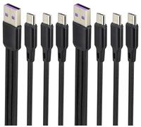 AAOTOKK 4Ft/2Pack 3 in 1 Fast Charging Cord 2A USB 2.0 A Male to Three Micro USB Male Y Splitter Charge Cord for Smart Phones&Any Micro USB Powered Device(Black-3Micro)