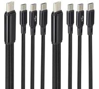 AAOTOKK 4FT USB C Male to 3 Type-C Male Nylon Braided Universal Port 3 in 1 Charging wire,USB-C Max Output can Reach 2A. Compatible with Mobile Phones/Android,Huawei,Samsung,etc.(2 Packs/Black)