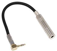AAOTOKK 90 Degree 1/8 to 1/4 Stereo Adapter Cable, TRS 90 Degree 3.5mm Male to 6.35mm Female Stereo Audio Adapter for Amplifiers, Guitar,Home Theater Devices,Laptop etc.(9inch/24cm)