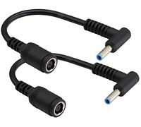 AAOTOKK 90 Degree Tip Laptop Power Cable DC 7.4mm x 5.0mm Female to 4.5mm x3.0mm Male Charging Connector DC Power Converter Cable DC Jack for HP Notebook Adapter Replacement Power Cord(15cm/2Pack)