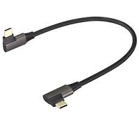 AAOTOKK 90 Degree USB 3.1 Type C Cable - Right & Left Angled 4K@60Hz Gen 2 Extension Cable Supports Charging, Data, Audio, Video for Laptop, Tablet & Mobile Phone (0.3M/1Ft)