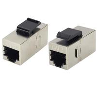 AAOTOKK CAT7 Keystone Jack Ethernet Coupler Cat7 RJ45 Female to Female Keystone High-Speed Ethernet Coupler Connectivity for Standard Wall Plates & Patch Panels - UTP Inline RJ45 Coupler(2Pack/CAT7)