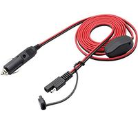 AAOTOKK Cigarette Lighter SAE Cable,16AWG 12V Cigarette Lighter Male Plug to SAE 2 Pin Quick Release Disconnect Connector Plug Adapter Extension Charging Cable with Fuse and Switch(2.4m/7.8ft-M)