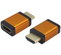 AAOTOKK HDMI Adapter 4K HDMI Male to Female Connector Support 3D&4K&60hz 1080P Aluminum Alloy HDMI Extender for HDTV,PC,Computer,Monitor,Laptop,Projector,AV Receiver,DVD Player(2Pack/Orange)