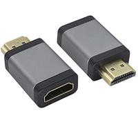 AAOTOKK HDMI Coupler 4K Connector Male to Female Adapter, Aluminum Alloy Extender With 4K@60hz, 3D and HDR for HD TV, Computer, PC, Monitor, Laptop, Projector, DVD Player, PS 4/3 (2Pack/Silver)