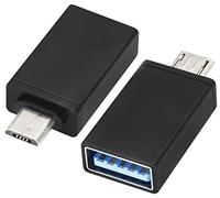 AAOTOKK OTG Micro to USB Adapter, Aluminum Alloy Micro USB Male to USB 2.0 A Female OTG (On The Go) Adapter for Android Smartphone Tablets More USB and Micro Devices (2 Pack-Black)