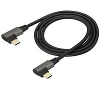 AAOTOKK Right Angle USB C 3.1 Extension Cable Gen 2 10Gbps - 90 Degree Type C 3.1 USB Male to Male - Supports Charging, Data, Audio, Video - Compatible with Samsung S10/S9/S8, MacBook (1M/3Ft)